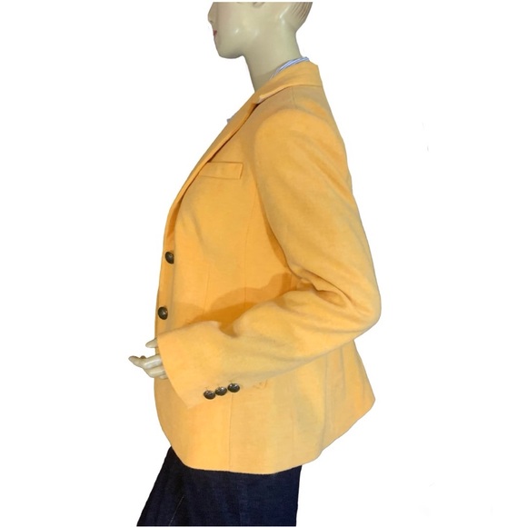 TALBOTS SQUASH YELLOW WOOL BLEND BLAZER (8) - Picture 3 of 10